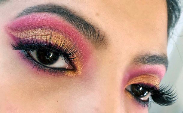 Pink And Gold Girls Eyeshadow