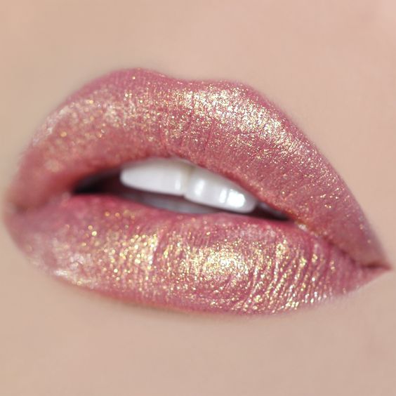 Pink And Gold Lips Womens Makeup Looks