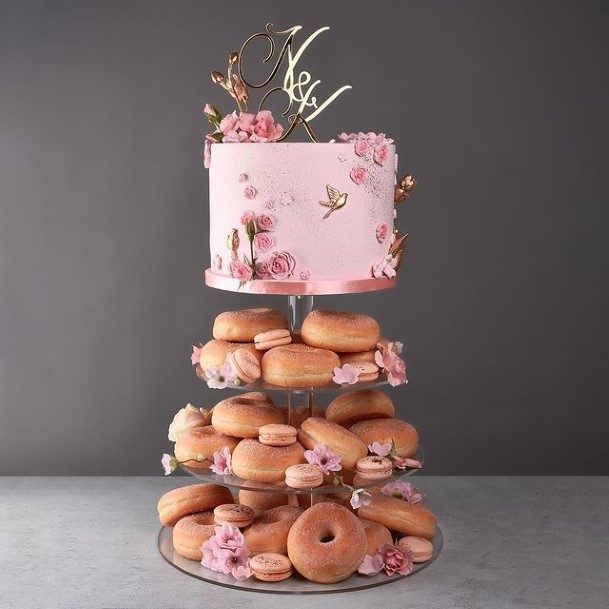 Pink Cake And Donut Wedding