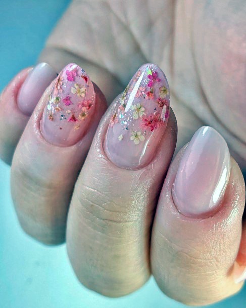 Pink Dress Womens Nail Designs