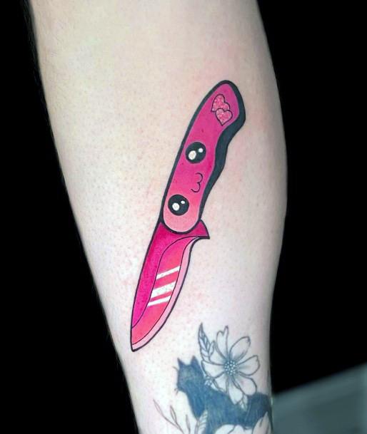 Pink Female Tattoo Designs