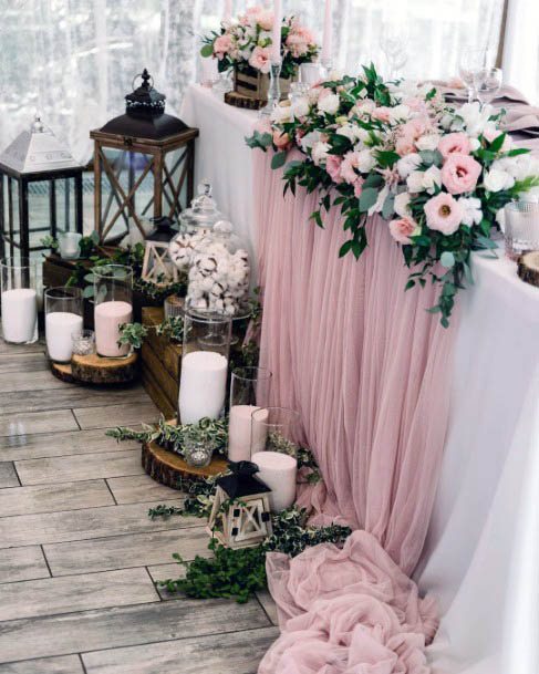 Pink Full Blown Flowers Wedding
