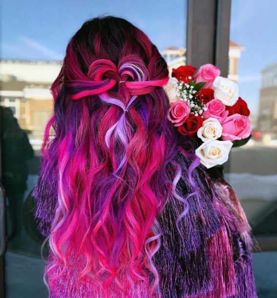 Pink Girls Hairstyles Ideas