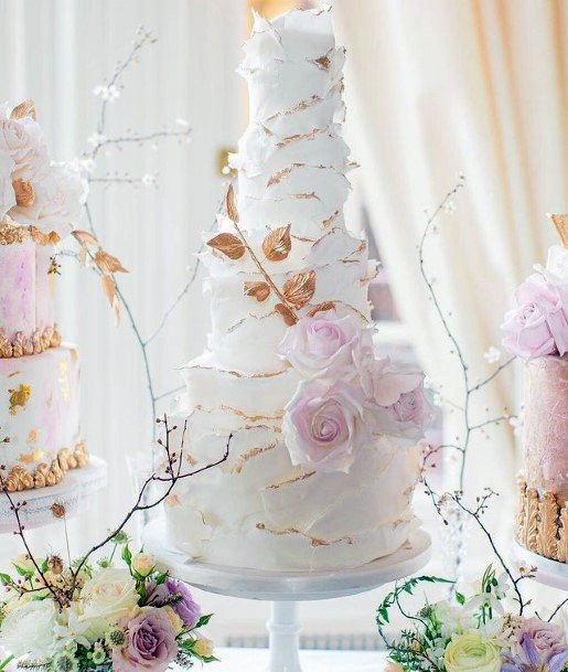 Pink Iced Elegant Wedding Cake Women