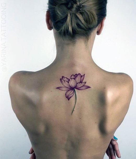 Pink Lotus Flower Tattoo Womens Art