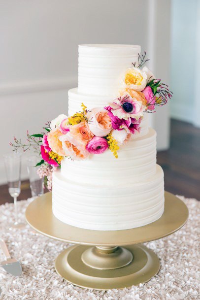 Pink May Flower Wedding Cake Decoration