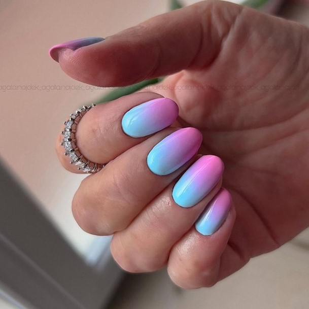 Pink Ombre Girls Nail Ideas