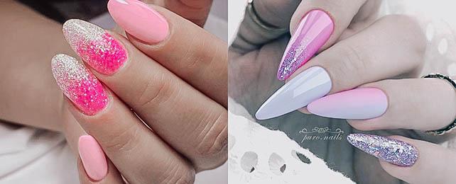 Top 100 Best Pink Ombre Nails With Glitter For Women – Fingernail Ideas