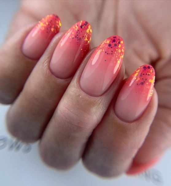 Pink Ombre Womens Nails