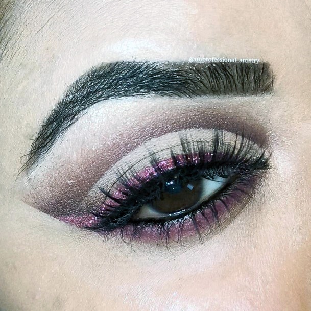 Pink Red And Brown Eyeshadow Women