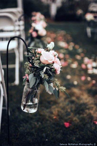 Pink Rose Wedding Flower Decor