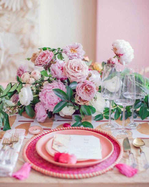 Pink Roses Wedding Flowers