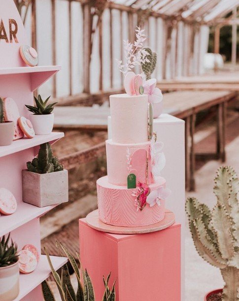 Pink Shades Beautiful Wedding Cakes