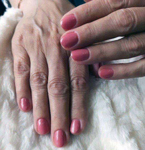 Pink Shellac Nails For Women