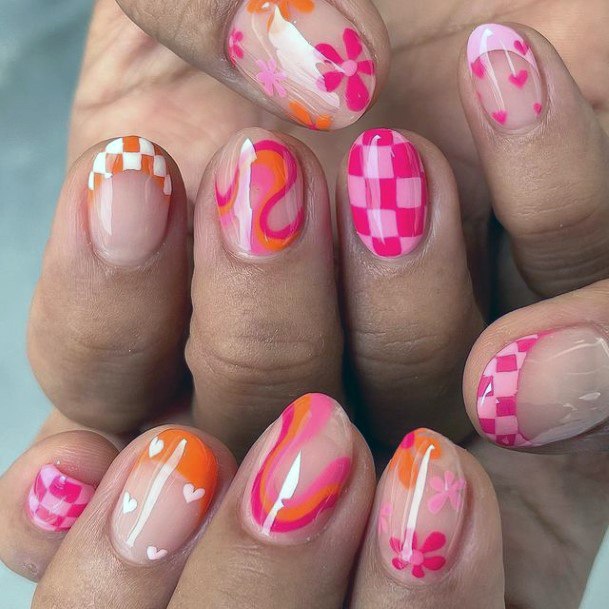 Pink Summer Nails Feminine Ideas