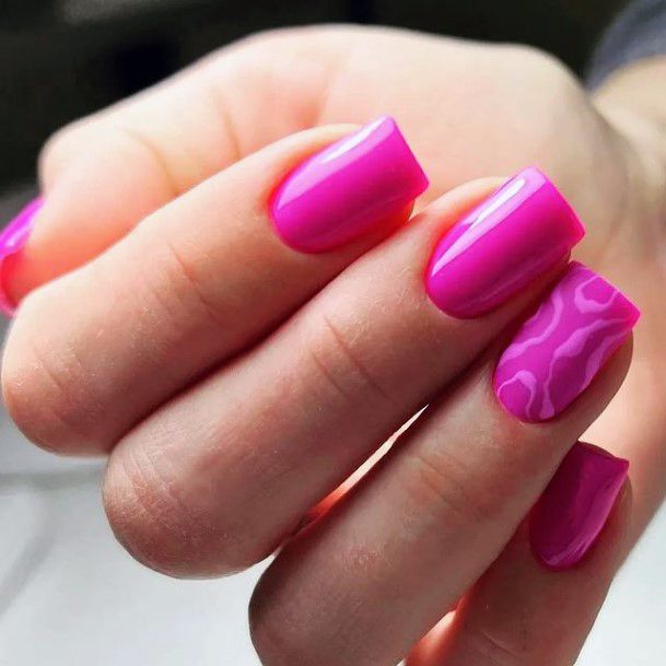 Pink Summer Nails For Girls