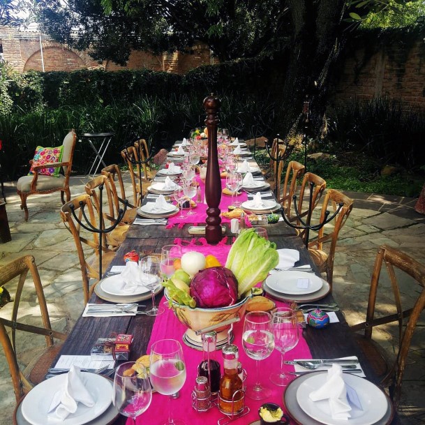 Pink Table Runner Mexican Wedding Decorations