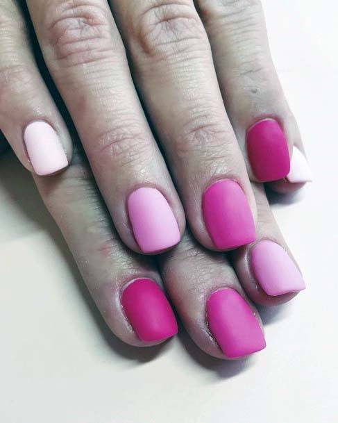 Pink Themed Simple Polished Nails