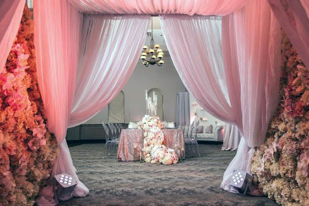 Pink Themed Wedding Flowers