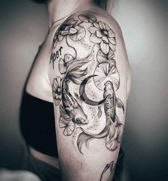 Pisces Tattoo Design Inspiration For Women