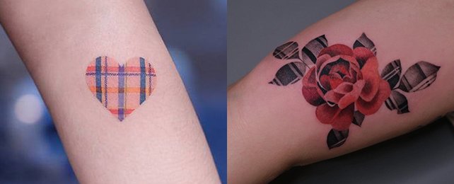 Top 50 Best Plaid Tattoos For Women – Fabric Pattern Design Ideas