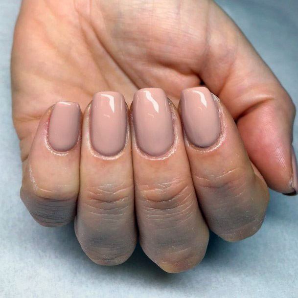 Plain Nude Nails