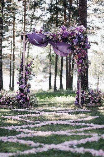 Pleasant Purple Decor Wedding Flowers Dais