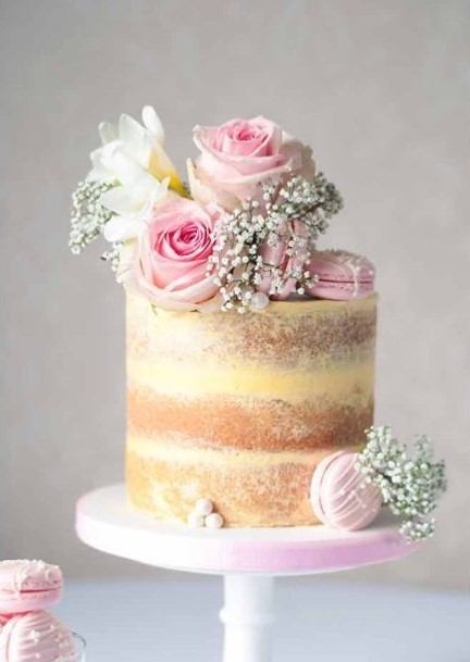 Pleasing Pink Roses Country Wedding Cakes