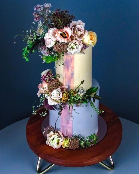 Plethora Of Flowers Rustic Wedding Cake Toppers