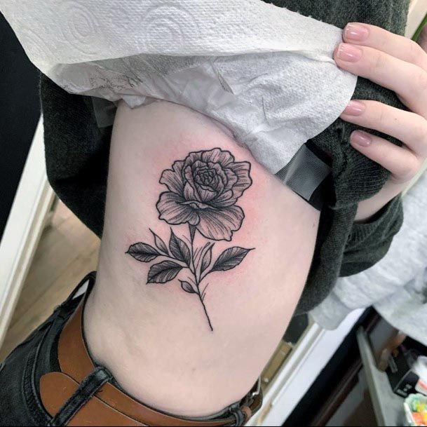 Plush Rose Tattoo Womens Torso