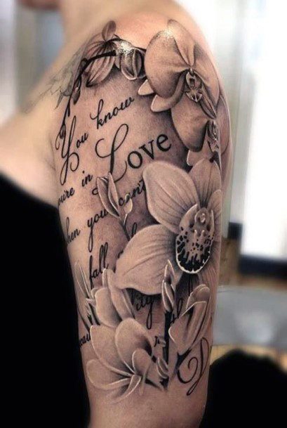 Poetic Roses Tattoo Women Half Sleeves Art