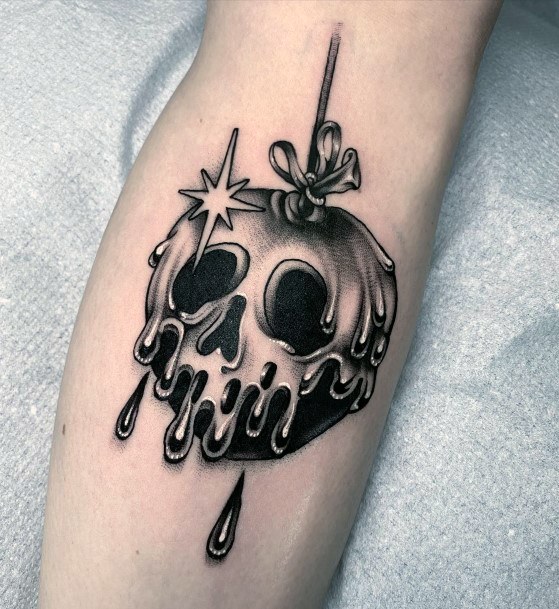 Poison Apple Tattoo For Ladies