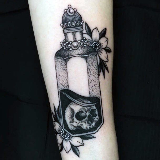 Poison Bottle Girls Tattoo Ideas