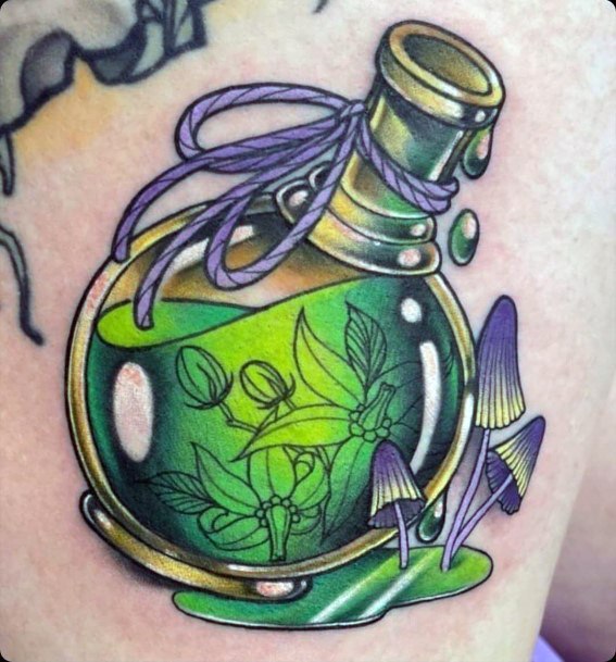 Poison Bottle Tattoo Design Inspiration For Women