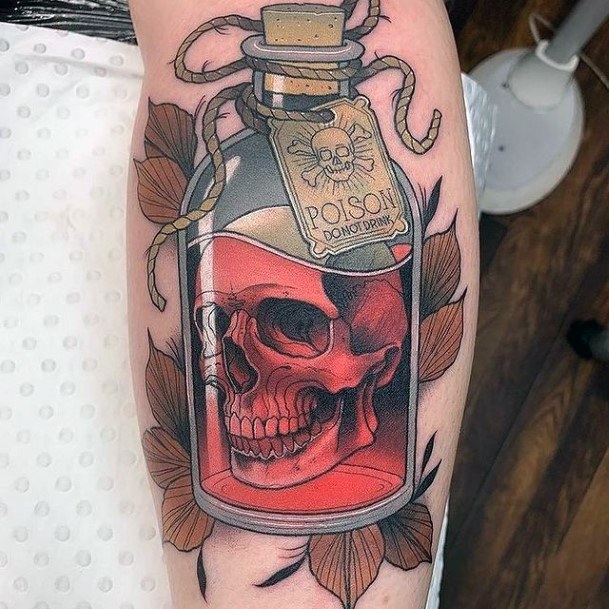 Poison Bottle Tattoo Feminine Designs