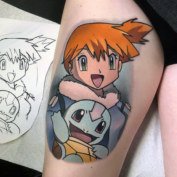 Pokemon Misty Tattoo Designs For Women