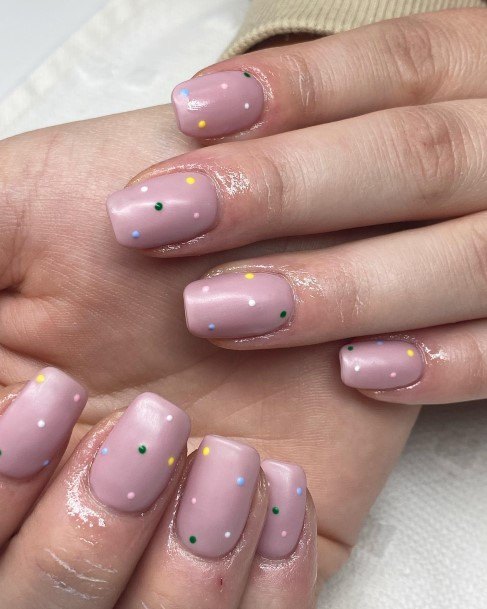 Polka Dot Nail Feminine Designs