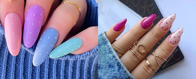 Top 100 Best Polka Dot Nails For Women – Pattern Fingernail Design Ideas