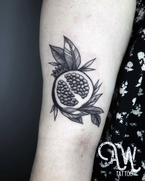 Pomegranate Female Tattoo Designs