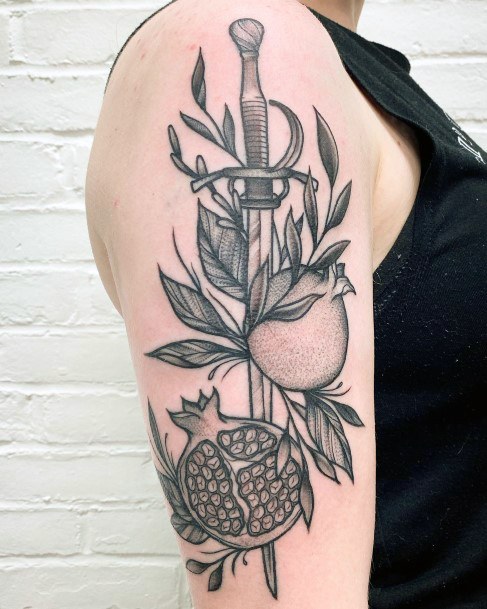 Pomegranate Girls Tattoo Ideas