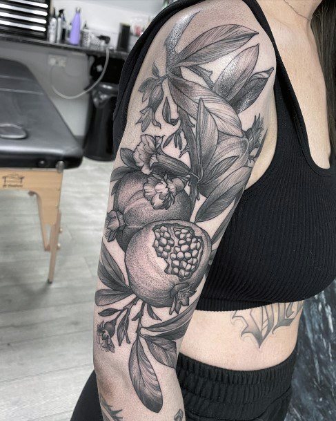 Pomegranate Tattoos Feminine Ideas