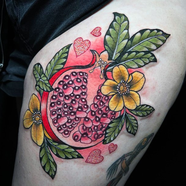 Pomegranate Womens Tattoo Ideas