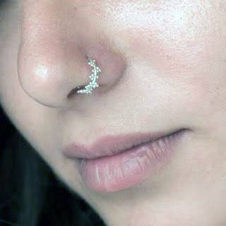 Popular Gorgeous Floral Gold Nose Ring Inspirational Trendy Piercing For Woman