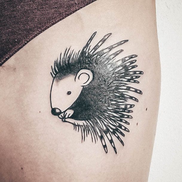 Porcupine Tattoo For Ladies