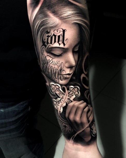 Portrait Tattoo For Ladies