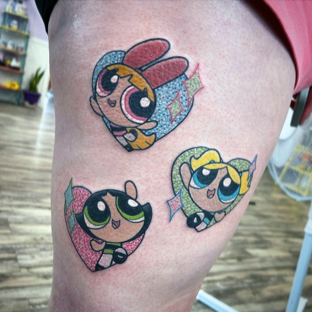 Powerpuff Girls Bubbles Tattoo Design Inspiration For Women