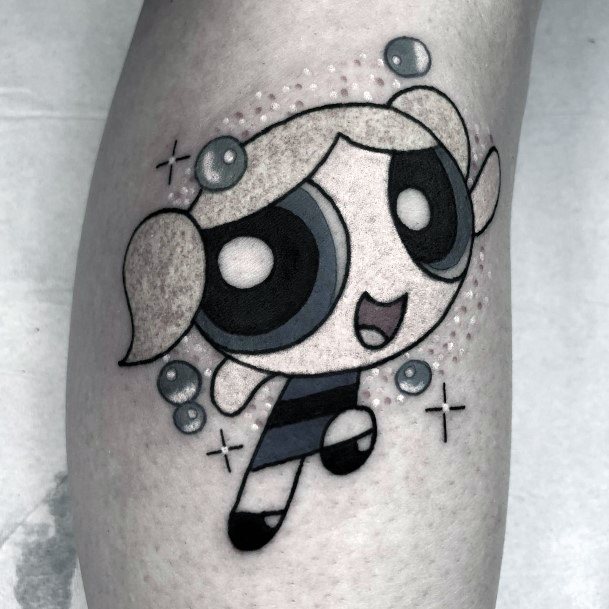 Powerpuff Girls Bubbles Tattoo For Ladies