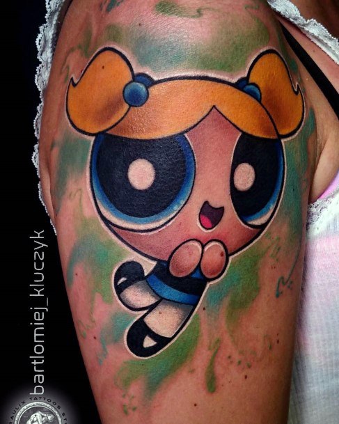 Powerpuff Girls Bubbles Tattoos For Girls