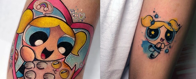 Top 100 Best Powerpuff Girls Bubbles Tattoos For Women - Blue Design Ideas