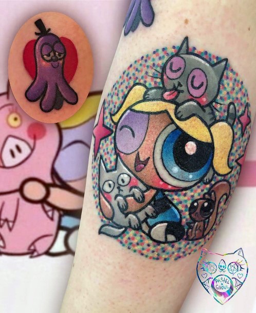 Powerpuff Girls Bubbles Womens Tattoo Designs